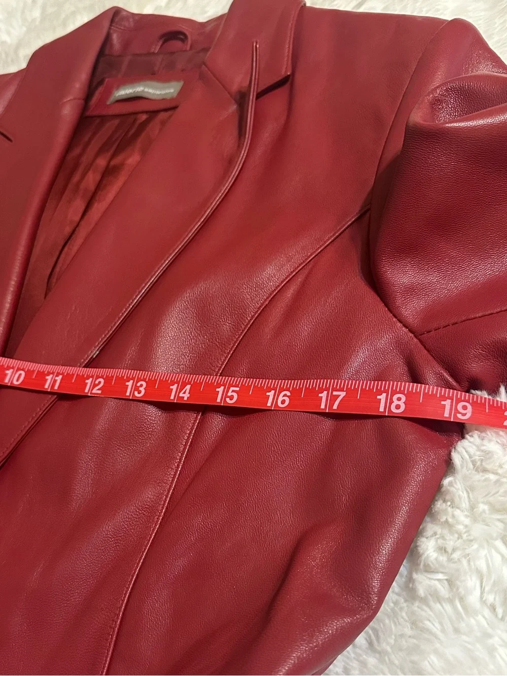 Vintage Valerie Separates Oxblood Genuine Leather Blazer Jacket M